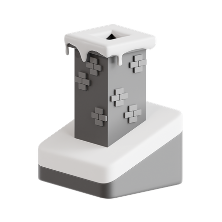 Snowy Chimney  3D Icon