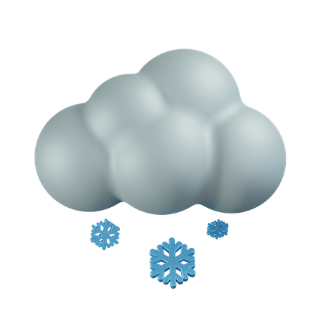 Snowy Cloud 3D Icon