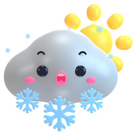 Snowy Day  3D Icon