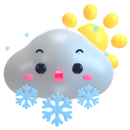3 D Illustration Cute Weather 3D Icon