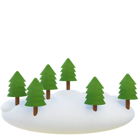 Snowy Hill  3D Icon