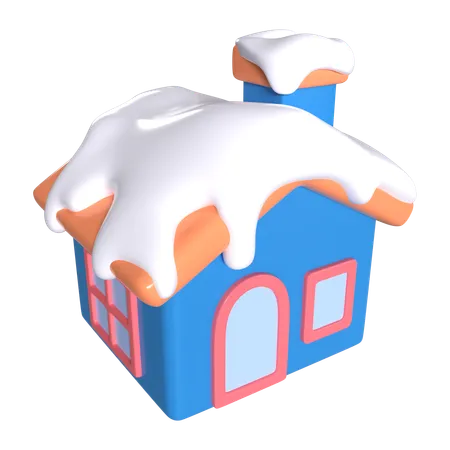 This Is Snowy House 3 D Render Illustration Icon It Comes As A High Resolution PNG File Isolated On A Transparent Background The Available 3 D Model File Formats Include BLEND OBJ FBX And GLTF 3D Icon