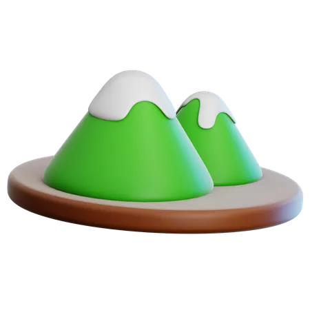 Snowy Mountain  3D Icon