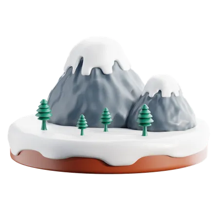 Snowy Mountain  3D Icon