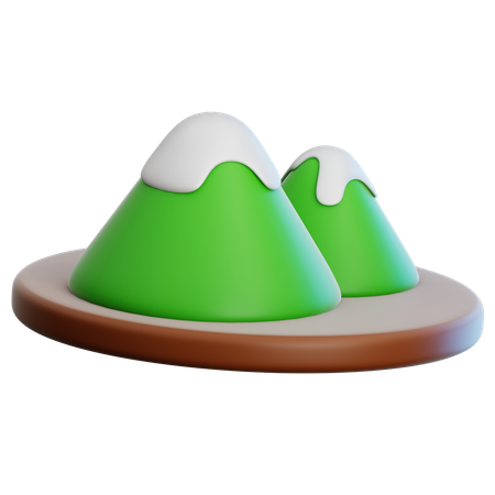 Snowy Mountain  3D Icon