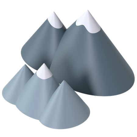 Snowy Mountain  3D Icon