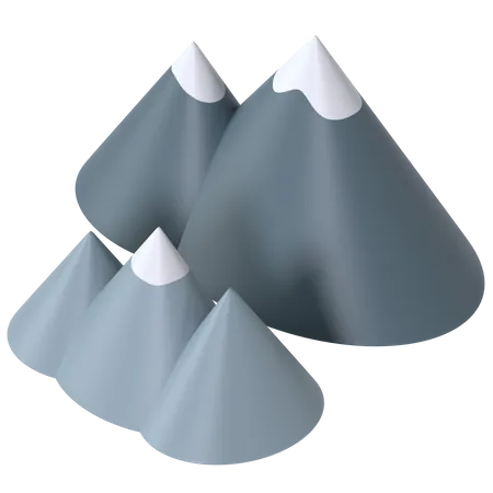 Snowy Mountain  3D Illustration