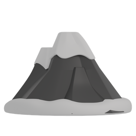 Snowy Mountain  3D Illustration