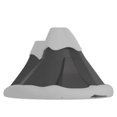 Snowy Mountain  3D Illustration
