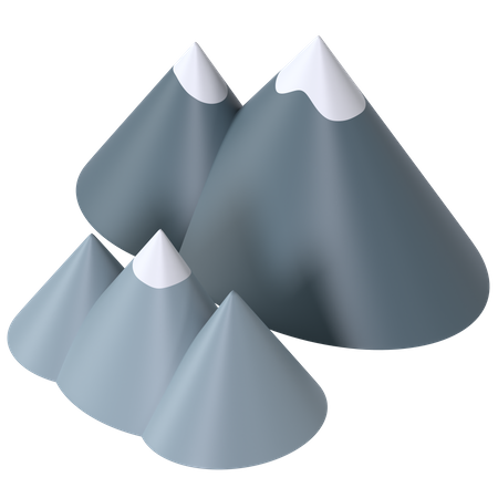 Snowy Mountain 3D Illustration