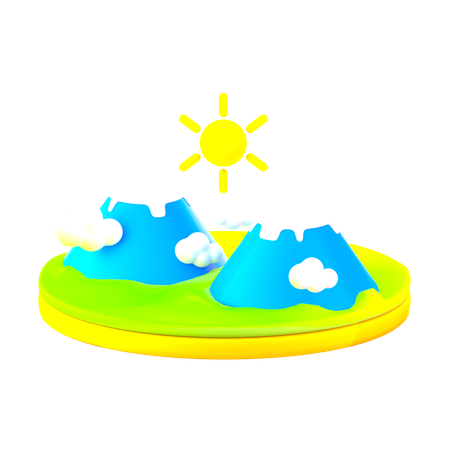 Snowy Mountains  3D Icon