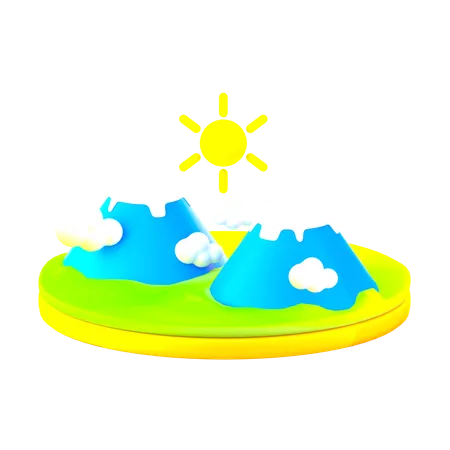 Snowy Mountains  3D Icon