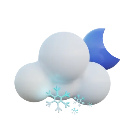 Snowy Night  3D Icon