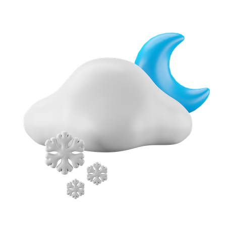 Snowy Night  3D Icon