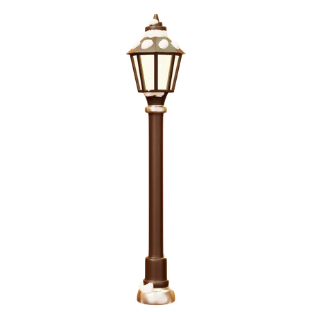 Snowy Street Lamp  3D Icon