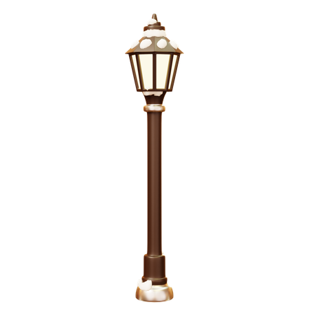 Snowy Street Lamp  3D Icon