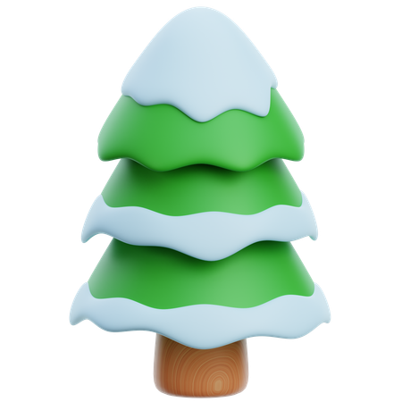 Snowy Tree  3D Icon