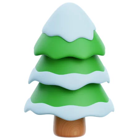 Snowy Tree  3D Icon