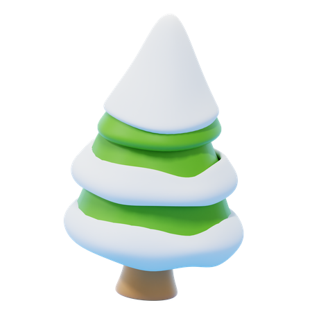 SNOWY TREE 3D Icon