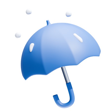 Snowy Umbrella  3D Icon