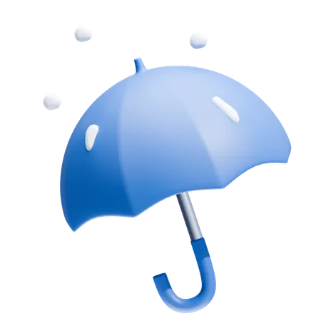 Snowy Umbrella  3D Icon