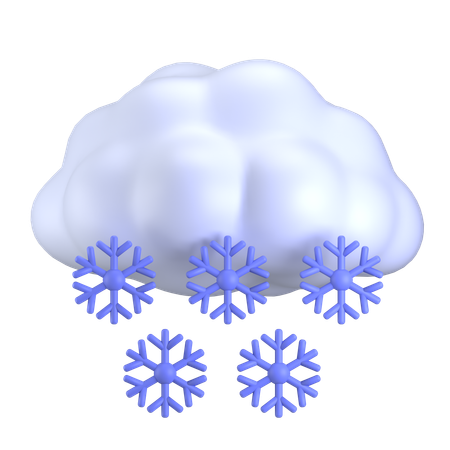 雪の天気  3D Icon