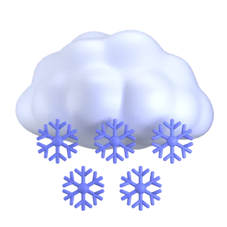 雪の天気  3D Icon