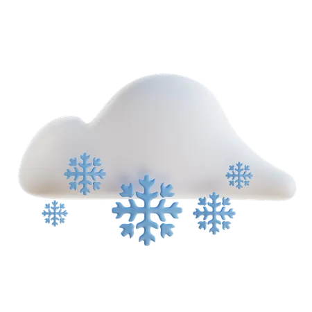 雪の天気  3D Icon