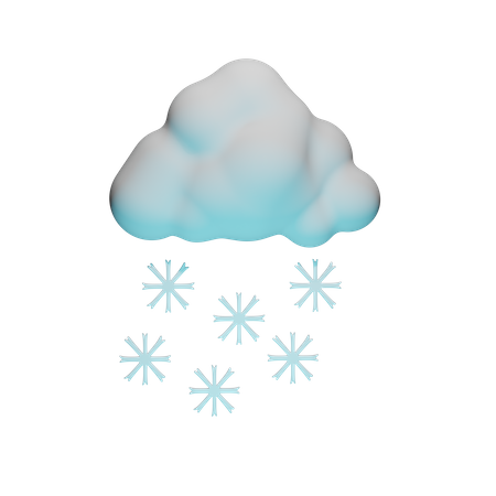 Snowy Weather  3D Icon