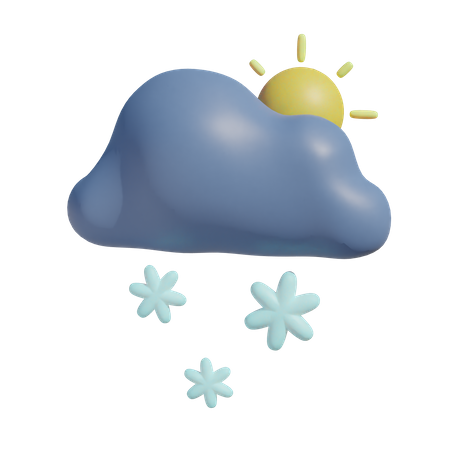 Snowy Weather  3D Icon