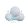 cloudy and snowy 3d illustration