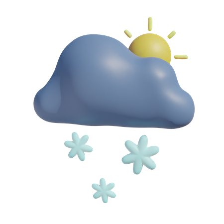 Snowy Weather 3D Illustration