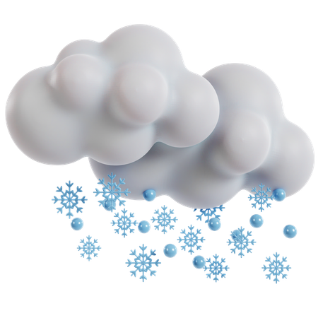 Snowy Weather Forecast  3D Icon