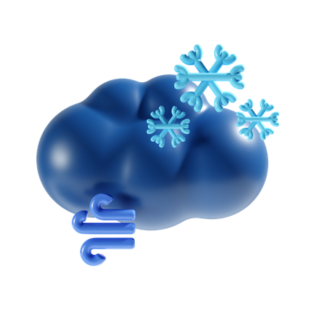 Snowy Wind  3D Icon