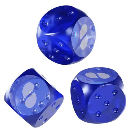 Snt Glass Dice Crypto  3D Icon