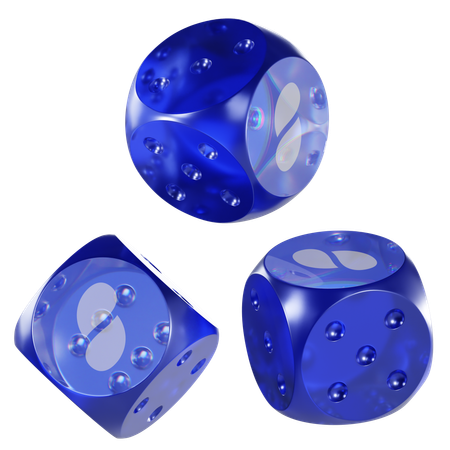 Snt Glass Dice Crypto  3D Icon