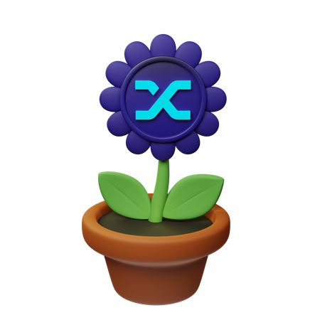 Snx Crypto Plant Pot  3D Icon