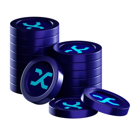 Pilas de monedas snx  3D Icon