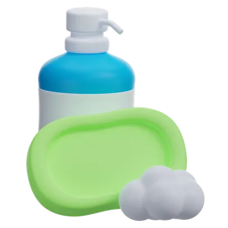 Soap 3 D Cleaning Tools 3D Icon