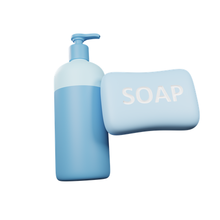 Soap and Shampoo  3D Icon