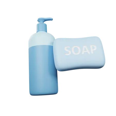 Soap And Shampoo Bottle 3D Icon