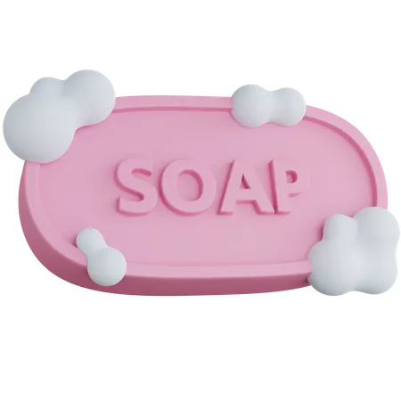 Soap With Foam 3D Icon