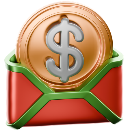 Sobre de dinero de navidad  3D Icon