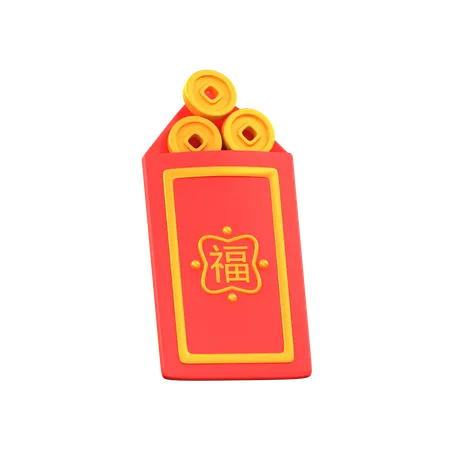 Sobre de dinero chino  3D Icon