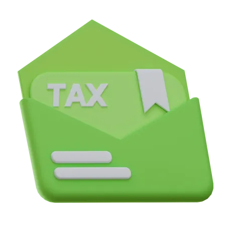 Sobre de impuestos  3D Icon