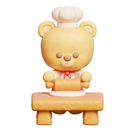 Sobremesa de Urso Fofo  3D Icon