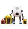 Soccer Ball Character Has Gifts