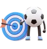 Soccer Ball Character With Target