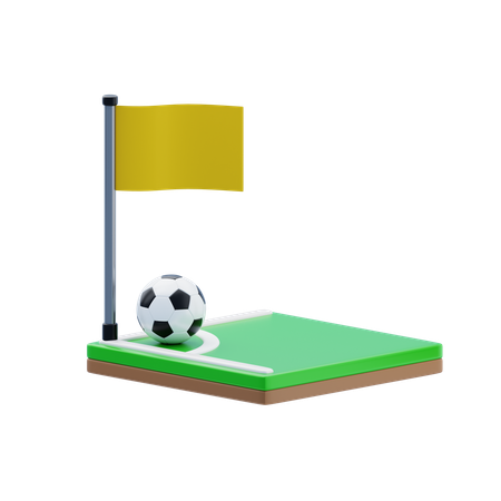 Soccer Corner Flag  3D Icon