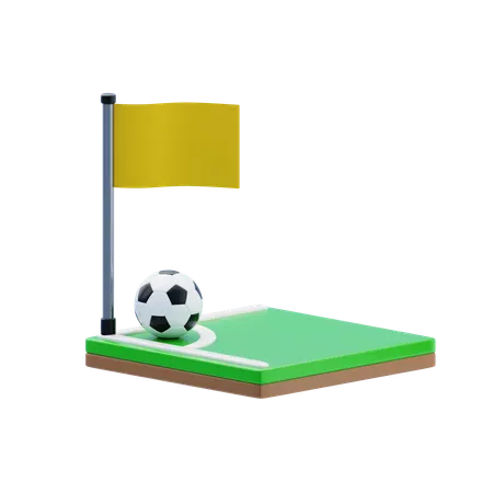 Soccer Corner Flag  3D Icon